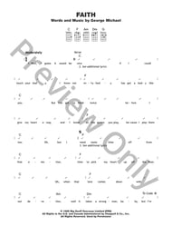 Faith Guitar and Fretted sheet music cover